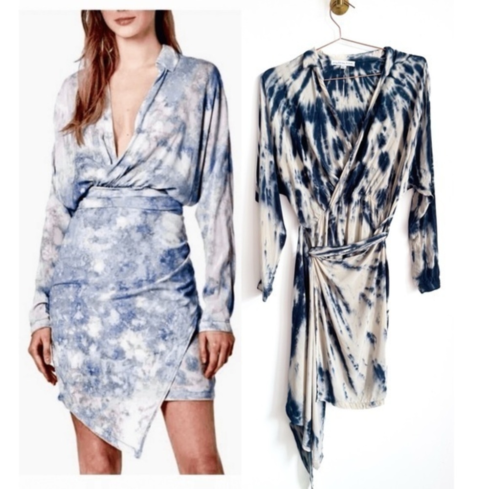 Young Fabulous & Broke Raine Tie Dye Wrap Dress XS